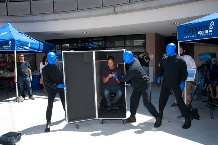 5.14.14  Blue Man Group ShoeZaphone Unveiling _photo credit Adrienne Griffin