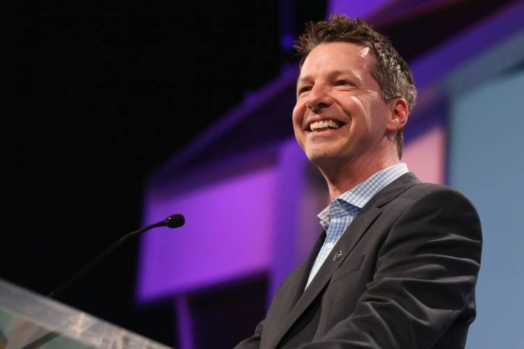 Actor Sean Hayes on stage at the 2014 Sports Spectacular Gala (Mark Davis:Getty Images)