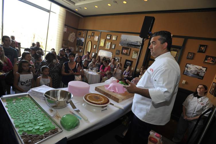 Cake Boss, Buddy Valastro, interacts with fans during Baking with the Boss (credit Isaac Brekken for Bon Appetit)