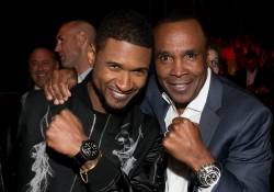 Usher and Sugar Ray Leonard