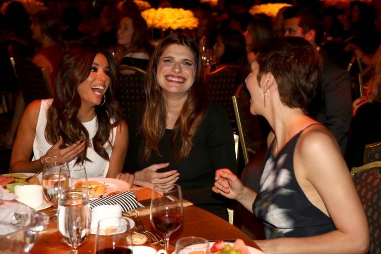 Eva Longoria Lake Bell Maggie Gyllenhaal at WIF 2014 Crystal + Lucy Awards presented by MaxMara, BMW, Perrier-Jouet, South Coast Plaza - Getty Images