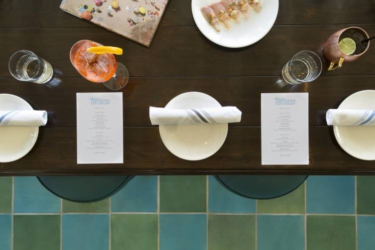 Terrazza Table and Tilework - Photo Credit Lisa Romerein