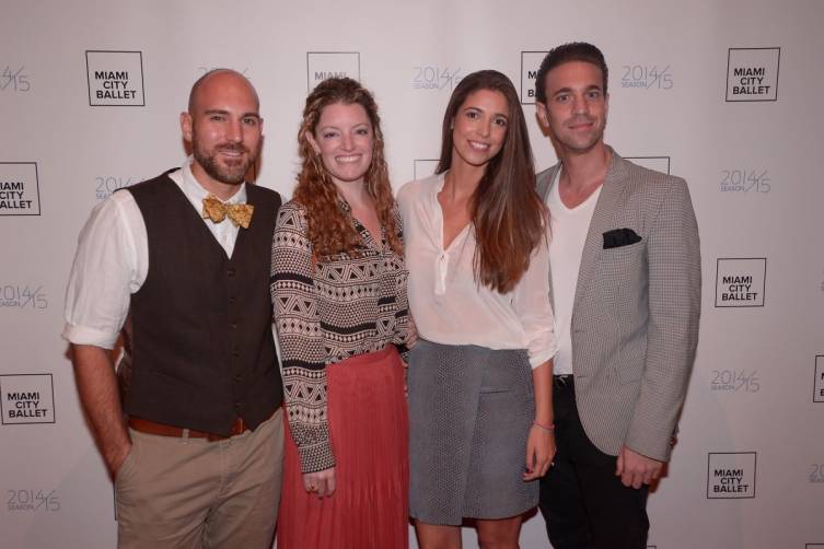 Chris Adamo and Randi Wolfson Adamo, MCB Board Member, with guests at Opening Night Reception at the Arsht