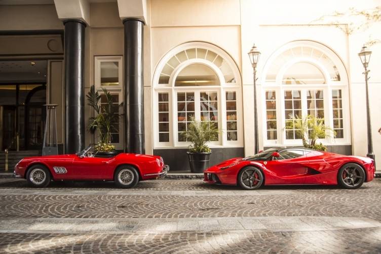 Ferraris in front of the Beverly Wilshire