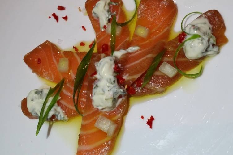 Soy-Cured Salmon from Spice Market Menu at J&G Grill