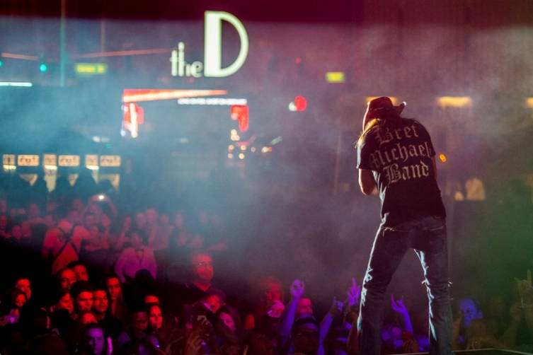 Bret Michaels whips the crowd into a frenzy at the Downtown Las Vegas Events Center 11.8.14