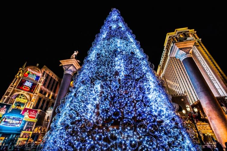 Close up Christmas Tree at The Venetian Las Vegas