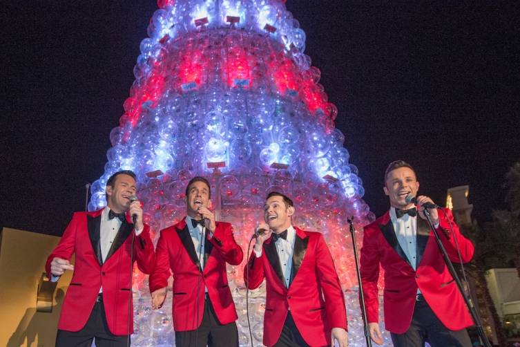 Human Nature Performs at The Venetian Las Vegas Christmas Tree Lighting