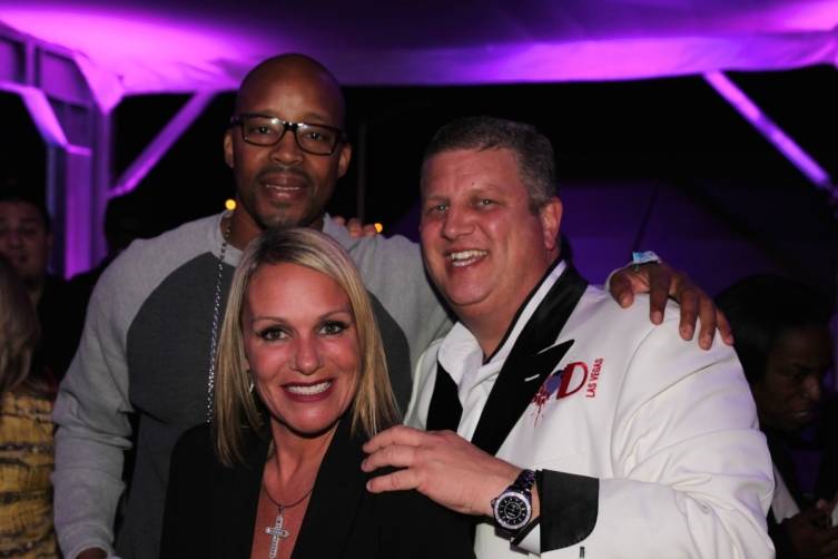 Rapper Warren G, Nicole Parthum and Derek Stevens at the D Las Vegas' VIP cabana at Life Is Beautiful Festival, 10.24.14