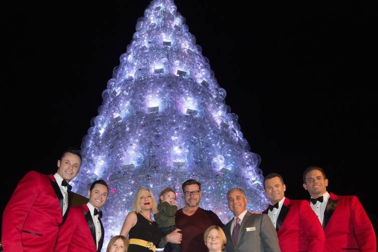 Tori Spelling, Dean McDermott and their family with Human Nature and John Caparella President and COO of The Venetian The Palazzo and Sands Expo