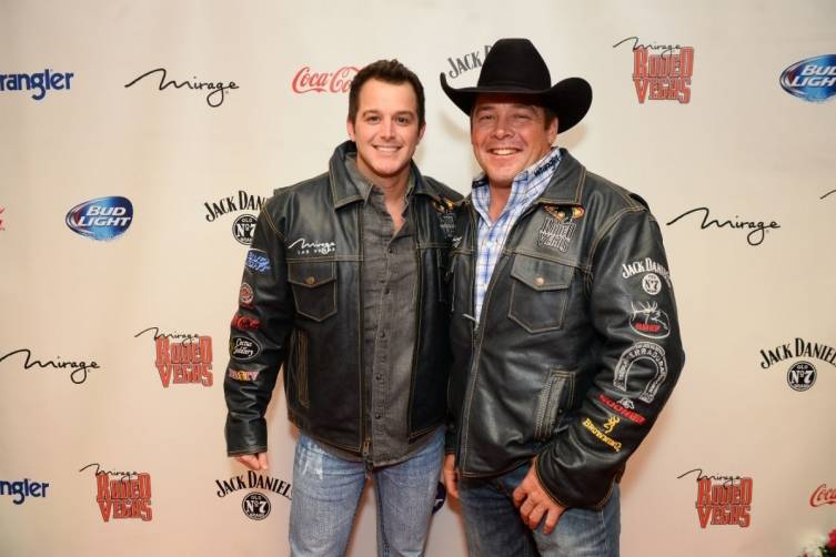 12.5.14 Easton Corbin and Rodeo Vegas Founder K.C. Jones Backstage at The Mirage - Photo by Al Powers, Powers Imagery