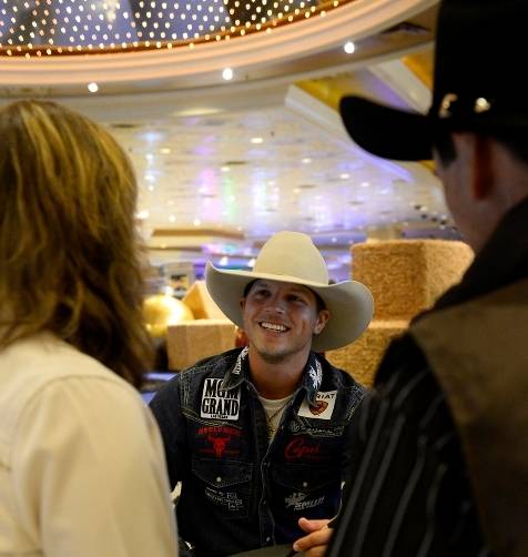 12.5.14 Saddle Bronc Rider Bradley Harter at the Autograph Session at MGM Grand - Photo by Bryan Steffy