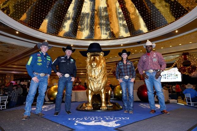 12.5.14 Tuf Cooper, Trevor Brazile, Mary Walker and Fred Whitfield at MGM Grand - Photo by Bryan Steffy