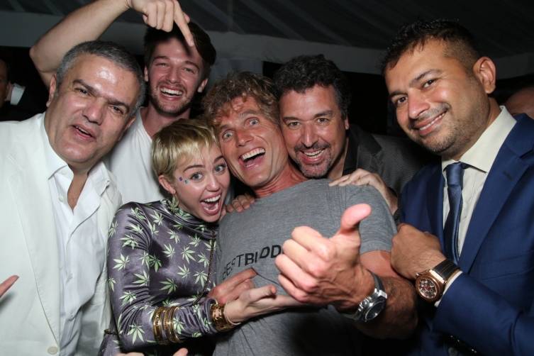 Ricardo Guadalupe, Patrick Schwarzenegger, Miley Cyrus, Anthony Shriver, Rick de la Croix and Kamal Hotchandani by Omar VEGA