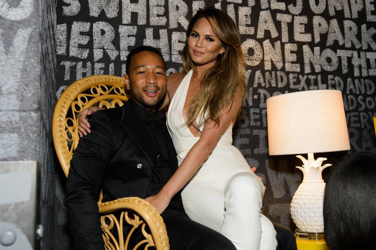 John Legend Celebrates His Birthday with Chrissy Teigen at Foxtail