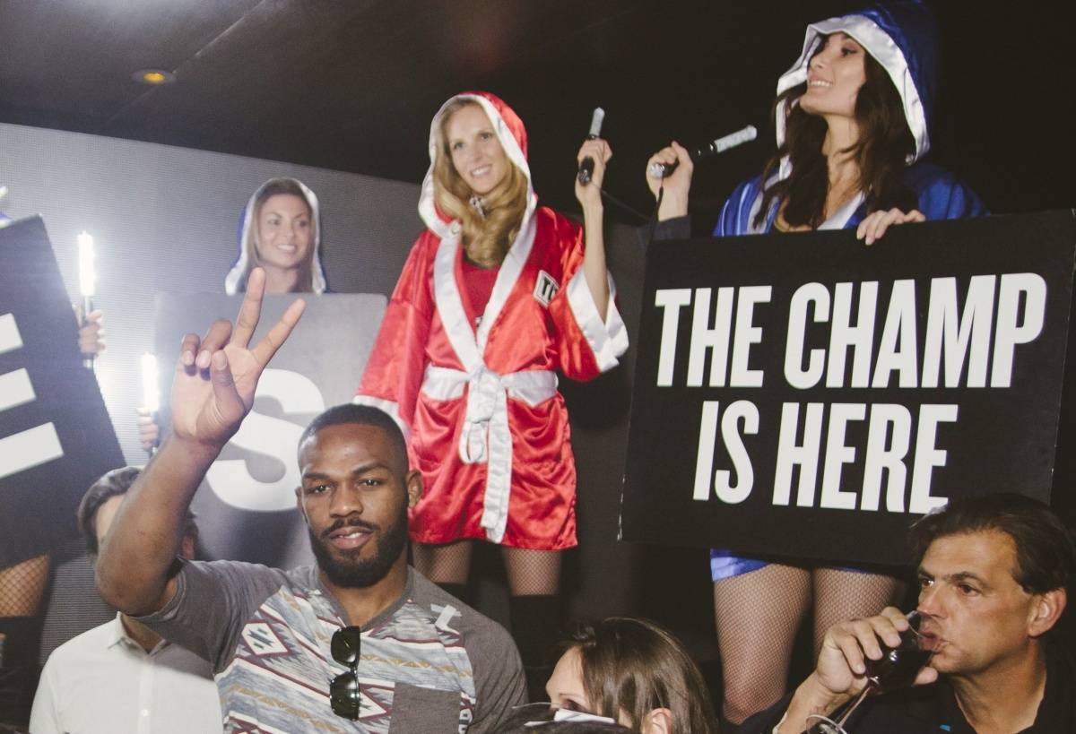 Jon ‘Bones’ Jones Celebrates His Win at Hakkasan