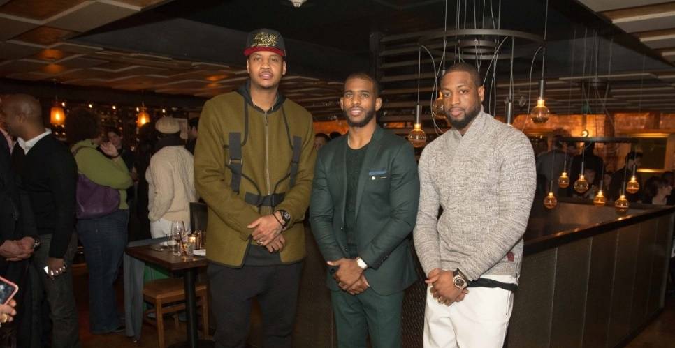 Carmelo Anthony, Dwayne Wade and Chris Paul Host All-Star Dinner