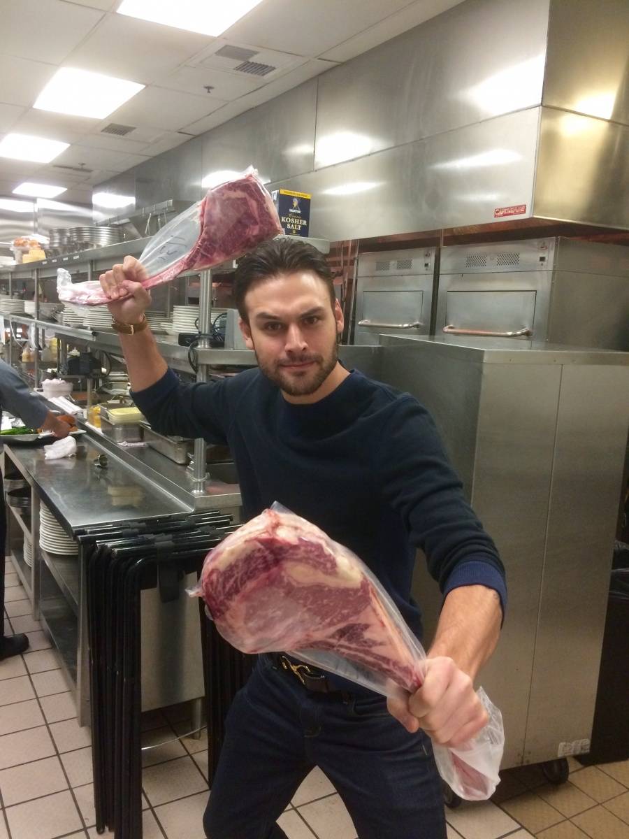 Ryan Guzman Dines at N9NE Steakhouse