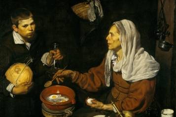 Diego Velázquez, An Old Woman Cooking Eggs, 1618. Oil on canvas