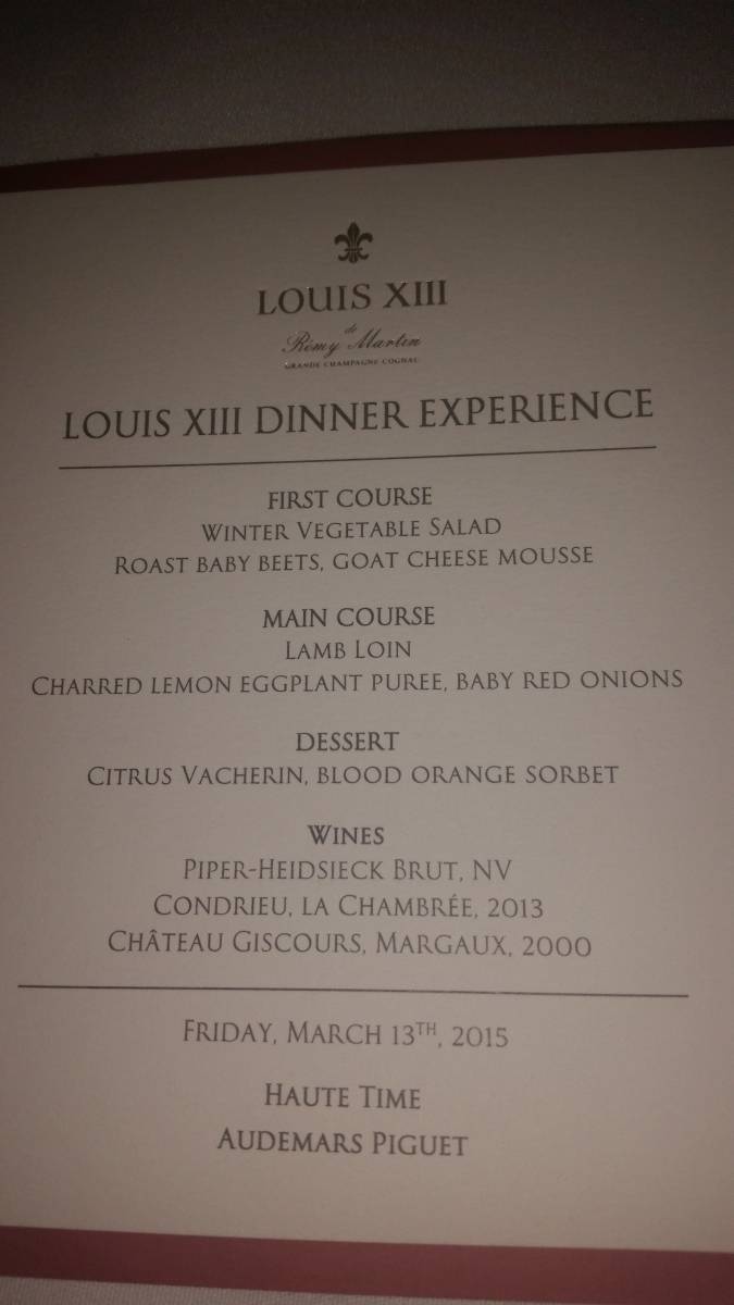 Inside the Haute Living, Louis XIII and Audemars Piguet Dinner