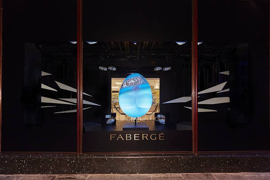 Easter in London: Harrods Unveils Fabergé Window Displays