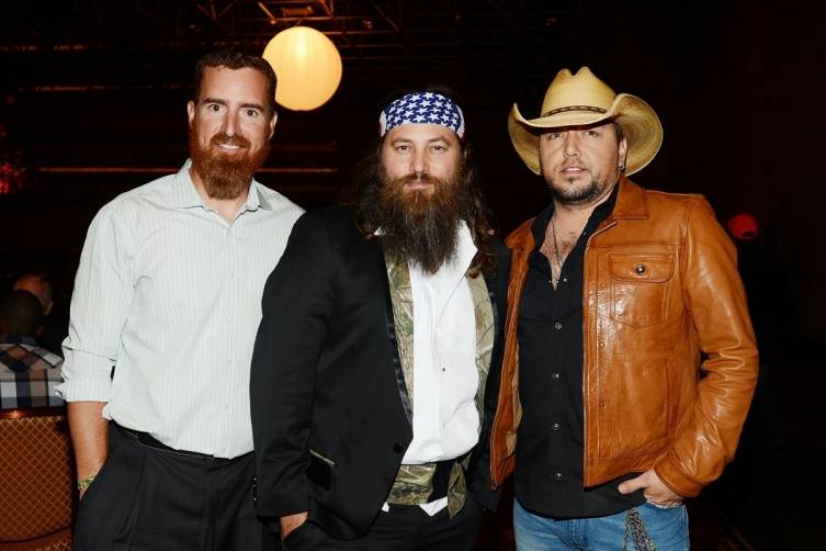 Adam LaRoche, Willie Robertson and Jason Aldean at World Premiere of DUCK COMMANDER MUSICAL 4.15.15_Credit Denise Truscello