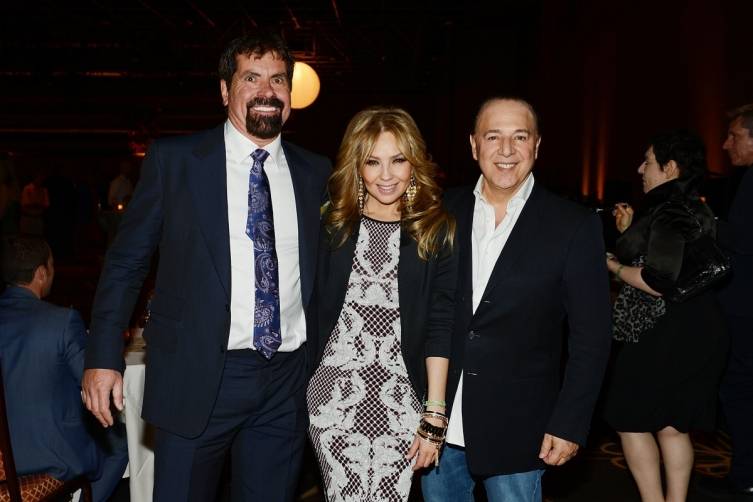 Bill Busbice, Thalia and Tommy Mottola at World Premiere of DUCK COMMANDER MUSICAL 4.15.15_Credit Denise Truscello