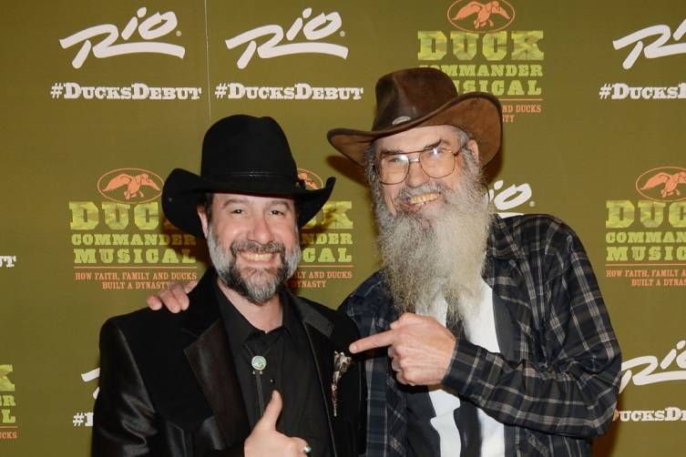 Jesse Lenat and Uncle Si at World Premiere of DUCK COMMANDER MUSICAL 4.15.15_Credit Denise Truscello