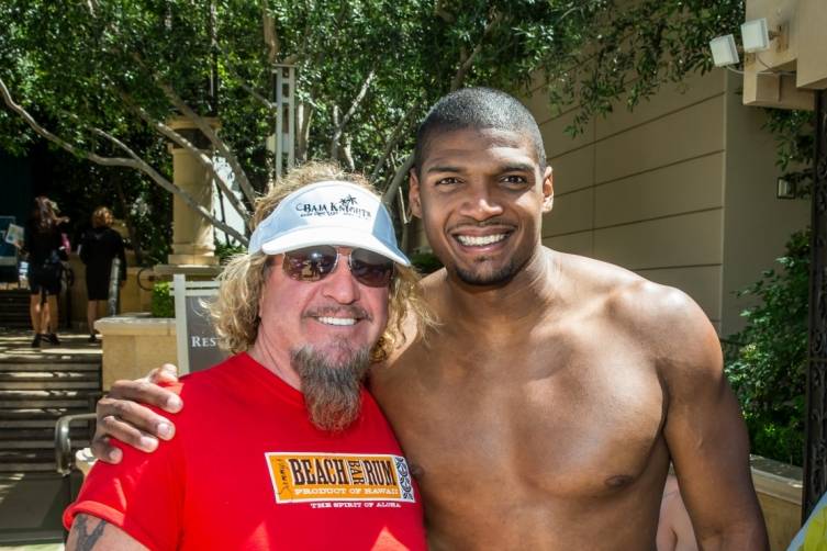 Sammy Hagar, Michael Sam Hang At Azure