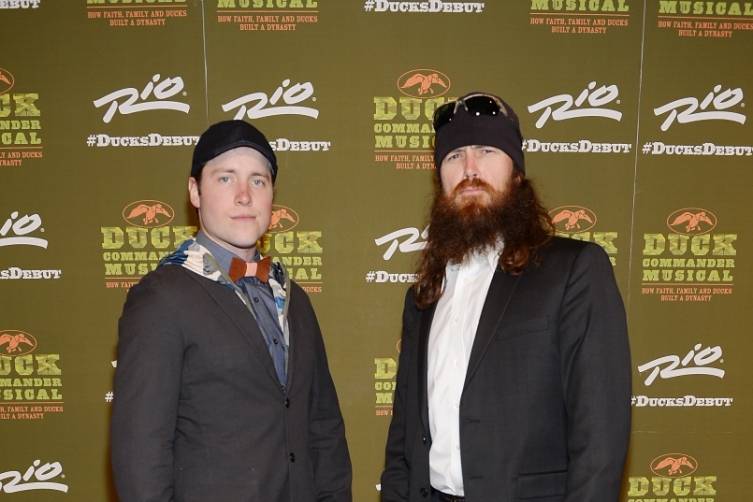 Tommy McDowell and Jase Robertson at World Premiere of DUCK COMMANDER MUSICAL 4.15.15_Credit Denise Truscello