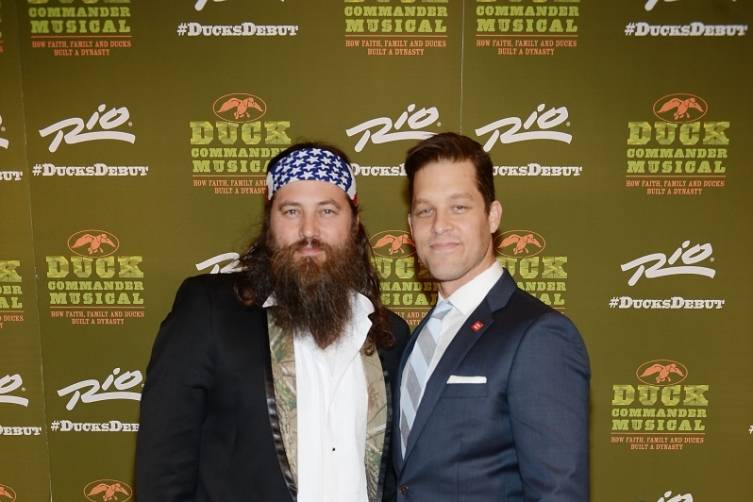 Willie Robertson and Ben Thompson at World Premiere of DUCK COMMANDER MUSICAL 4.15.15_Credit Denise Truscello