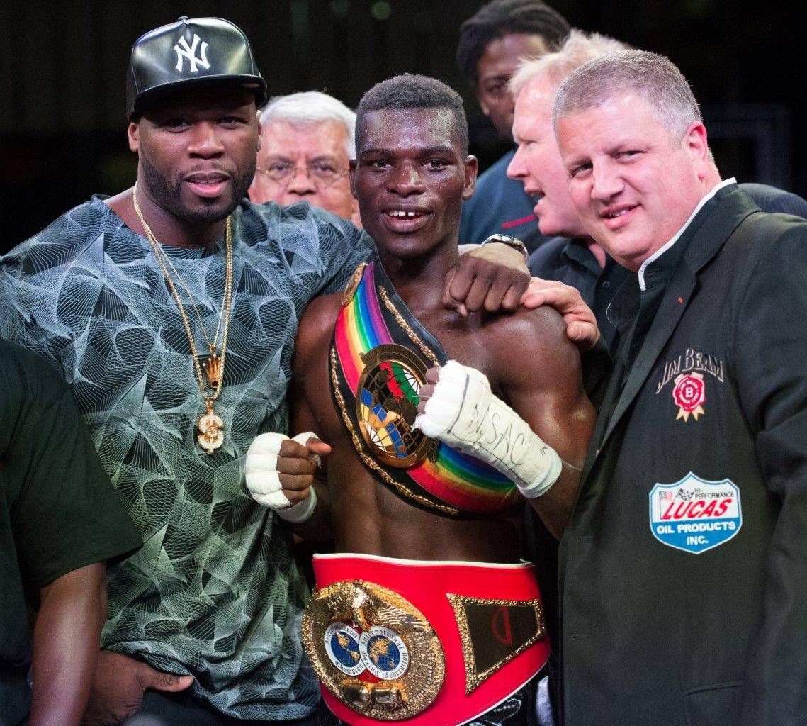 50 Cent and Akon Sit Ringside at Knockout Night at the D