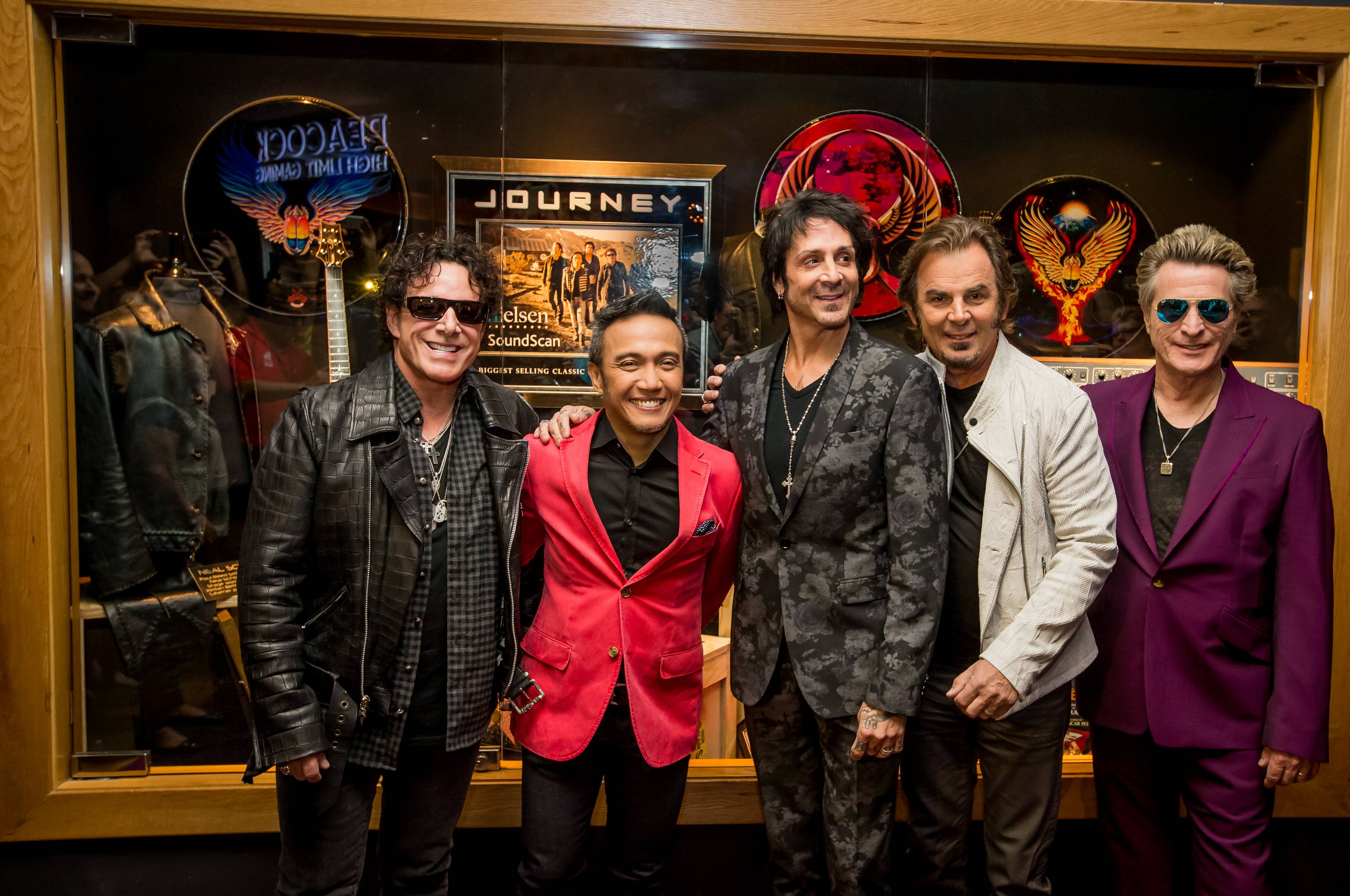 Journey Unveils a Memorabilia Case at the Hard Rock Hotel