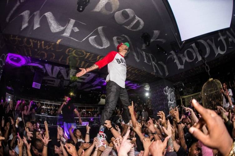 Method Man crowd surfs following his epic performance with Redman, May 21