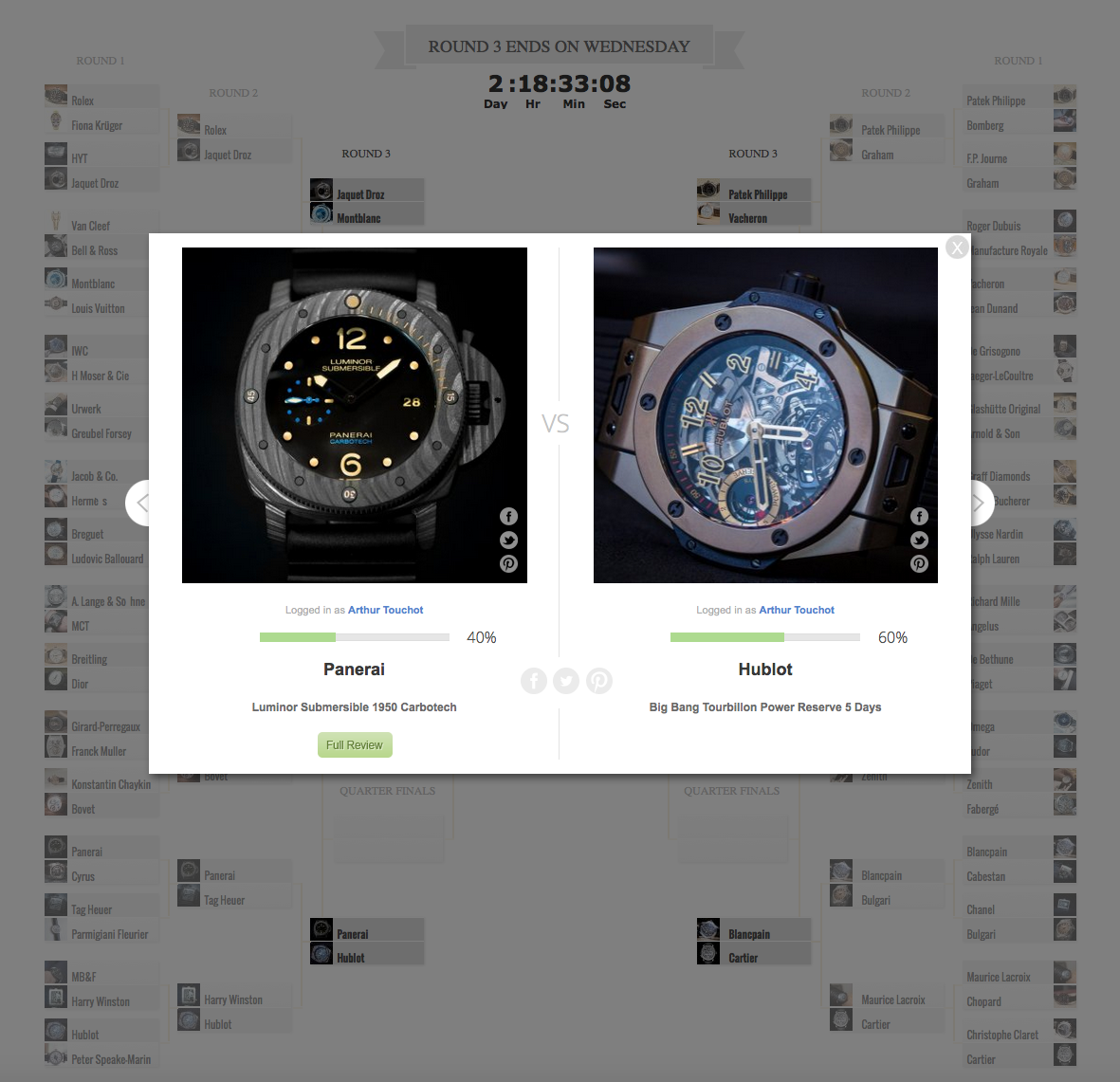 Haute Time Watch Madness Round Three: Vote Now For Your Favorite Watch