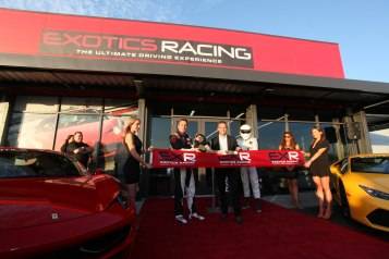 Exotics Racing ribbon cutting