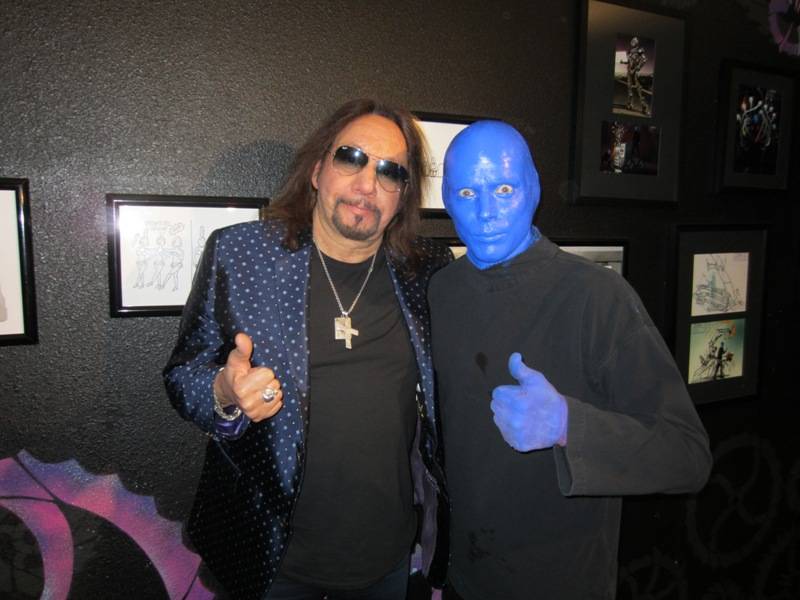 Ace Frehley Checks Out Blue Man Group