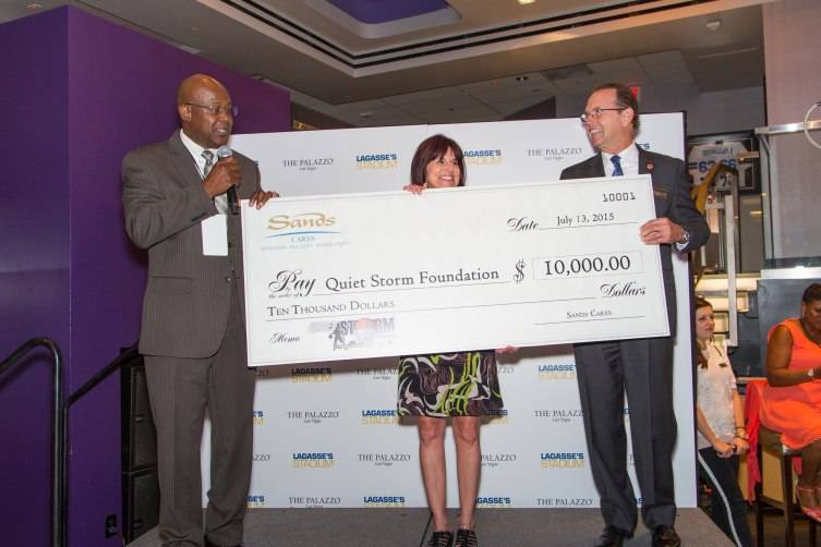 Sands Cares Makes Donation to the Quiet Storm Foundation