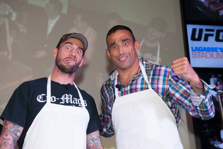 UFC fighters CM Punk and Luke Rockhold at Lagasse's Stadium at The Palazzo Las Vegas