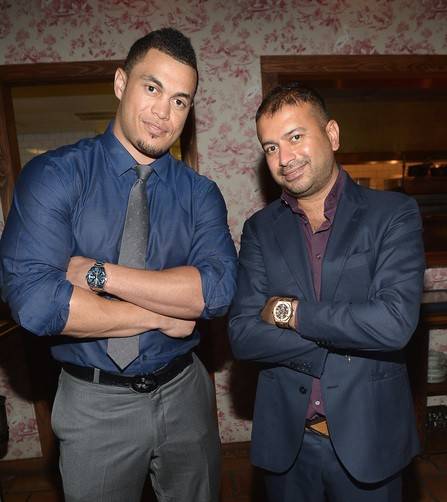 Giancarlo Stanton and Kamal Hotchandani