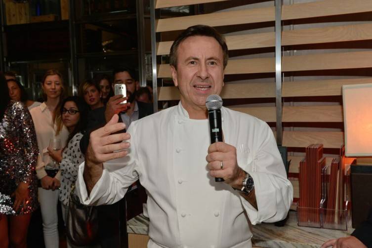 Chef Daniel Boulud welcoming his guests