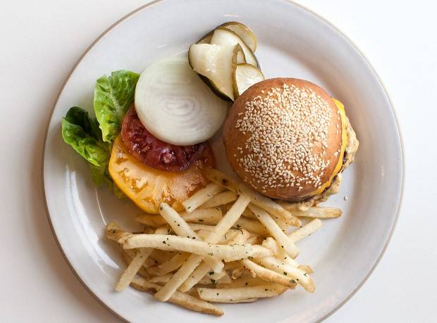 NINEBARK Burger and fries