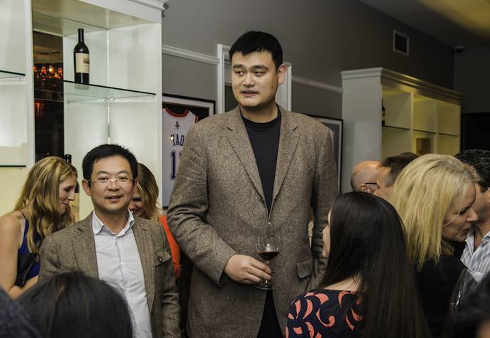 Yao Ming at Yao Family Wines Tasting Room and Hospitality Center