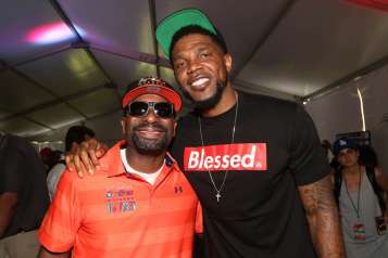 DJ IRIE and Udonis Haslem in tent on the green at The 12th Annual IRIE Weekend Celebrity Golf Tournament benefitting the Irie Foundation.