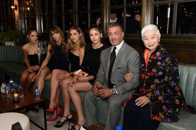 Sylvester Stallone's Girls Celebrate Miss Golden Globe Honor