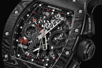 RICHARD MILLE RM 11-02 Automatic Flyback Chronograph Dual Time Zone Jet Black