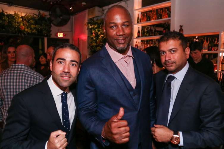 Jean-Francois Sberro, Lennox Lewis and Kamal Hotchandani