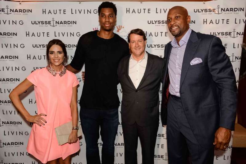 Ana Wolfington, Hassan Whiteside, Sean Wolfington and Alonzo Mourning