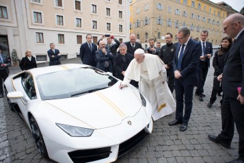 Pope Francis Receives And Blesses $200k Lamborghini haute living tita carra