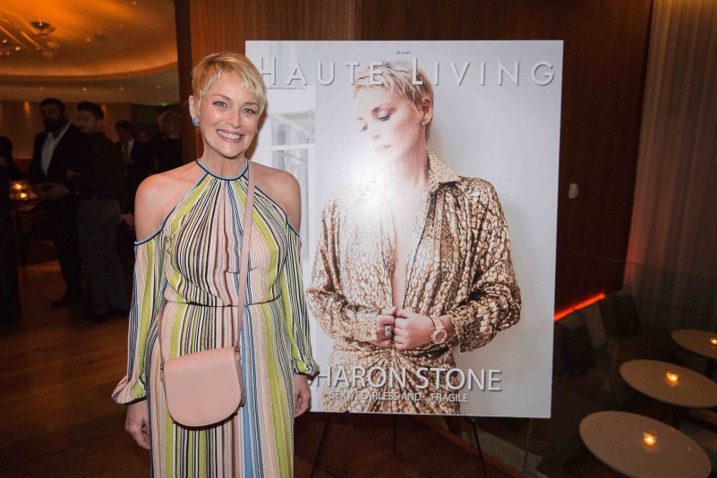 Haute Living Celebrates Sharon Stone With Hublot At The Miami Beach Edition's Matador Room